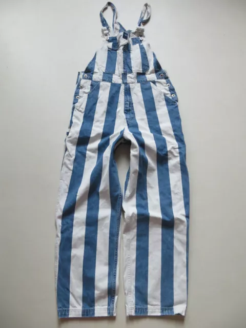 Levi's Latzhose Latz Jeans Hose Gr. S (groß !) gestreift ! Vintage Overall RAR !