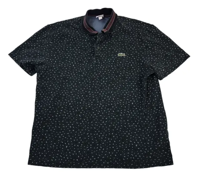 Lacoste Live Polo Shirt - Men Large Green Black Blue Short Sleeve