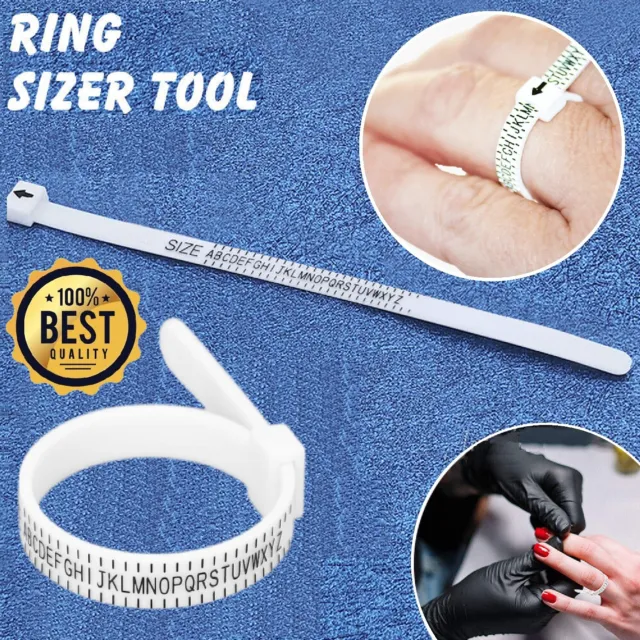 Ring Sizer Measure Check your Size Finger Gauge Measurement Tools UK/AU A to Z