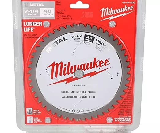 Milwaukee 48-40-4235 7-1/4" 48 T Metal Cutting Circular Saw Blade 2