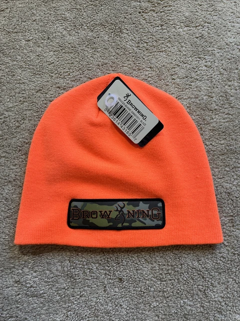 NEW Browning Trigger Knit Hunting Beanie Hat Cap BLAZE SAFETY ORANGE OSFA MS $19 NEW Browning Trigger Knit Hunting Beanie Hat Cap BLAZE SAFETY ORANGE OSFA MS $19