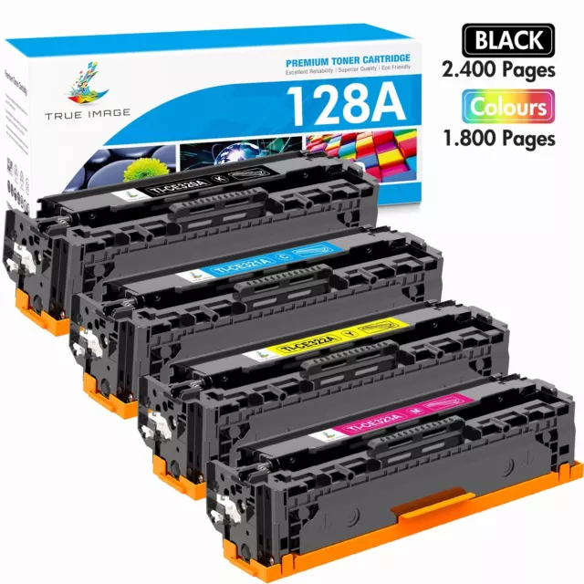4 Pack Color CE320A Toner Set for HP 128A Laserjet Pro CP1525nw CM1415fnw CP1525