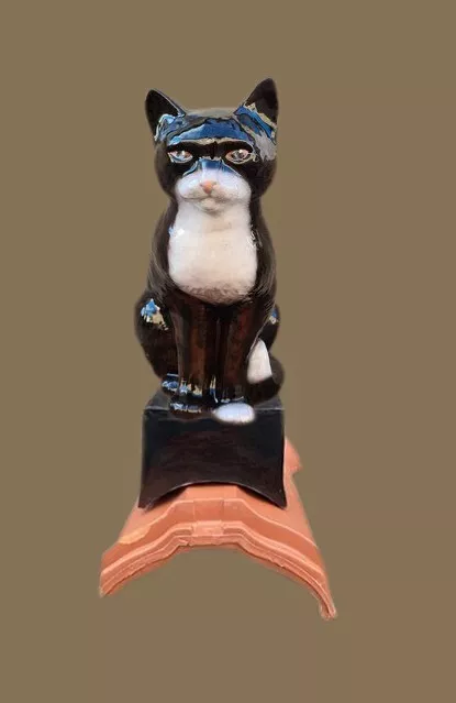 Dachkatze, Dachschmuck Karl Firstschmuck Dachfigur Firstfigur, Firstkatze, Katze