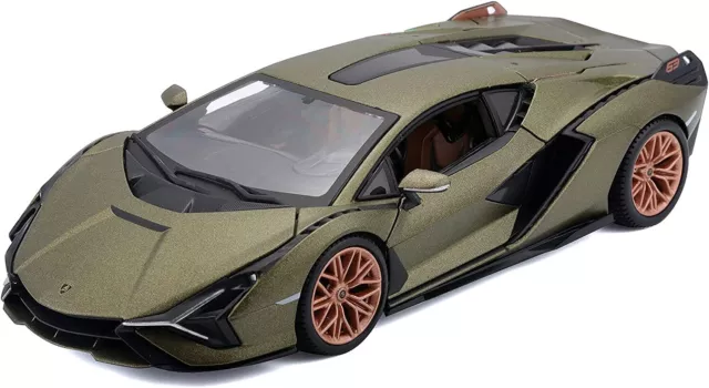 BBurago 18-21099 - Modellauto -  Lamborghini Sian FKP 37 (grün, Maßstab 1:24)