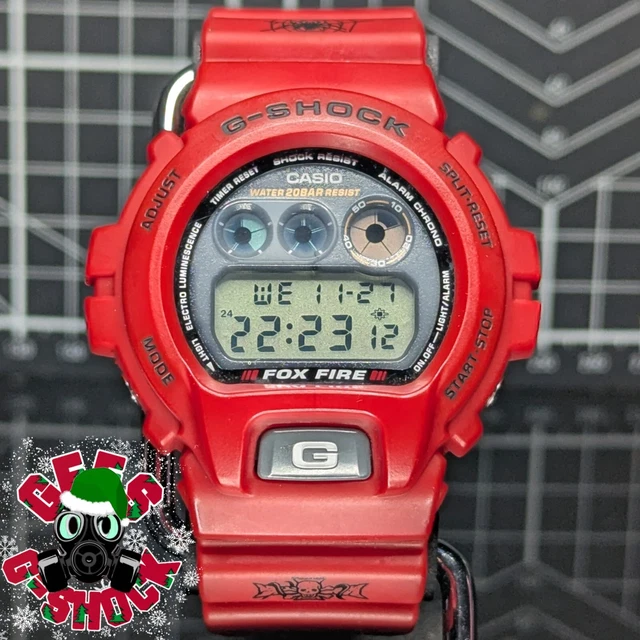 CASIO G SHOCK THRASHER DW 6900 retroeclairage vintage rouge noir EL DW 6900H 4 1996 EUR 161 02 PicClick FR