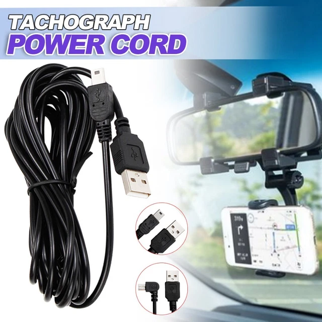 Mini cavo di ricarica USB 90 gradi testa destra auto fotocamera DVR videoregistratore D0
