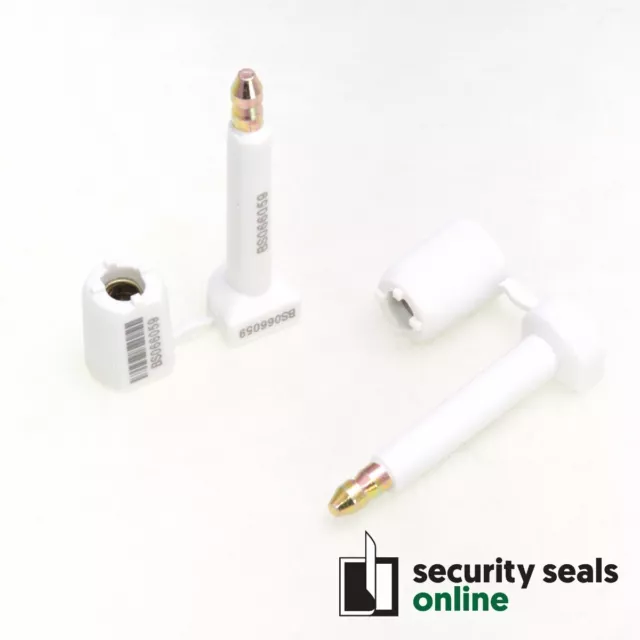 Barcoded Shipping Container Bolt Seals Heavy Duty Security Locking, Pack of 50