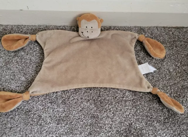 JOJO MAMAN BEBE Brown monkey Baby Comforter Blanket Blankie Soother