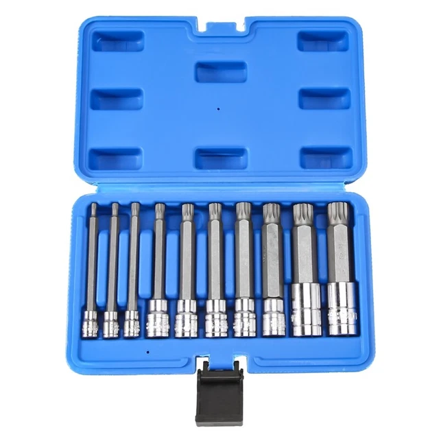 2X(Set di Bussole per Punte Scanalate da 10 Pezzi da 4 Pollici Set di Bussole 7)