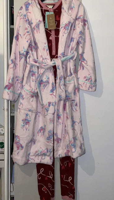 11,12,13 years girls pyjama bundle One piece dressing gown Christmas  monsoon