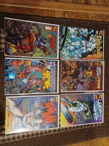 6 Wizard comics lot w/ COA Silver Surfer #1/2 Silver Surfer & Witchblade Bone