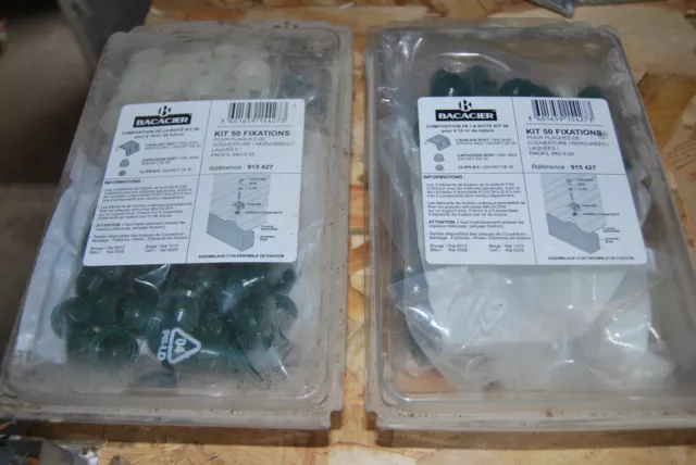 kit fixation tôle bardage bac acier vert 6005 80 pièces