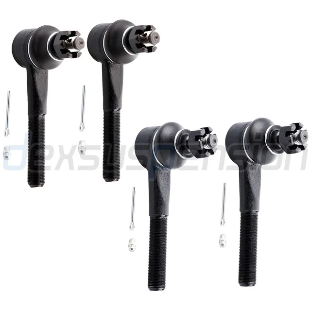 4x Front Inner & Outer Tie Rod End Links Fits 99-03 Dodge Ram Van1500 2500 3500