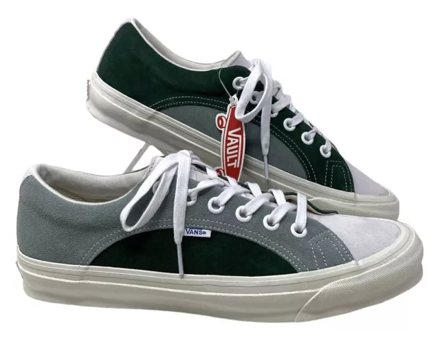 VANS Vault OG Lampin LX Shoes Low Green White Suede Sneakers For Men VN0A7Q4USR7