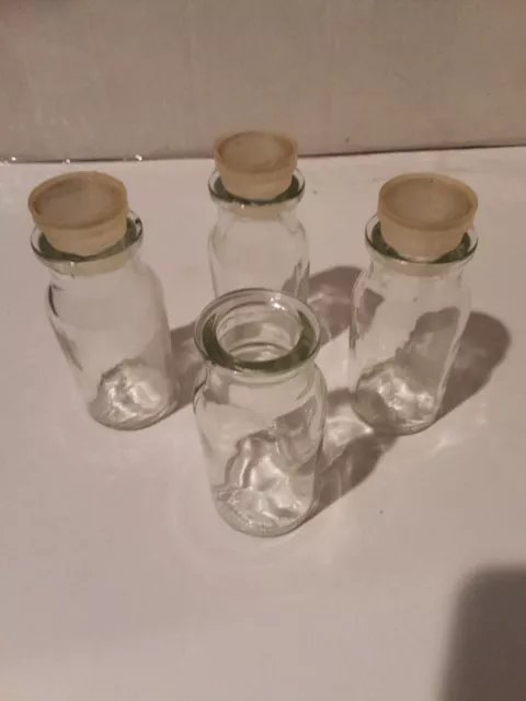 vintage clear glass spice jars