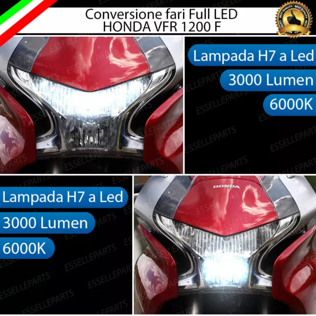 Conversione Faro Led Per Honda Vfr 1200 F Anabbagliante Abbagliante 6000K Bianco