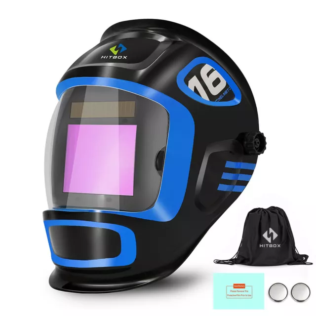 True Color Extra Large View Solar Welding Helmet Auto Darkening Welder Helmet