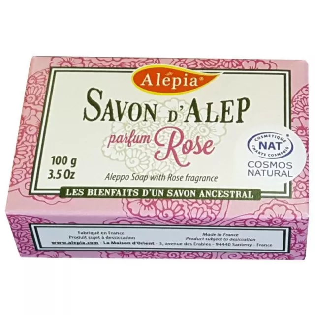 Savon d'Alep Prestige Naturel à la Rose