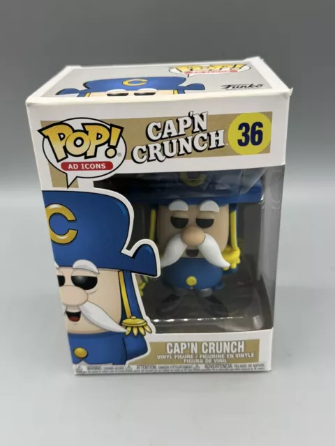 Funko Pop! Cap'N Crunch with Sword Cereal  Capn #36 Vinyl Figure DAMAGED BOX