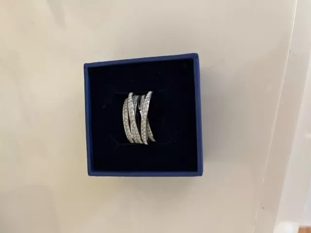 SWAROVSKI SPIRAL RING 1156305 size 55 (size 6.75) PAID $175 NEW IN BOX AUTHENTIC 2