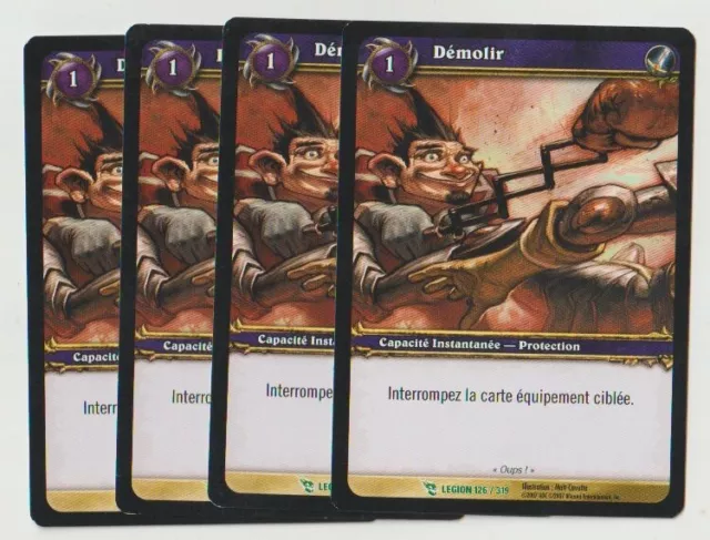 Démolir x4 #126 / Legion FR Warcraft TCG