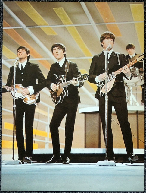 Affiche Encadrée The Beatles Signée A3 - John Lennon Paul McCartney George Harrison Ringo Starr - Cadeau Fan Musique