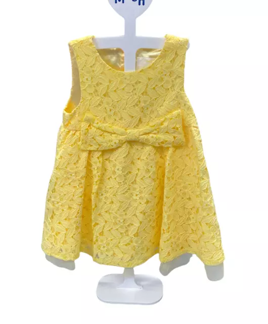 New Baby girls Embroidered lace style dress Bow Wedding Party Special Occassion
