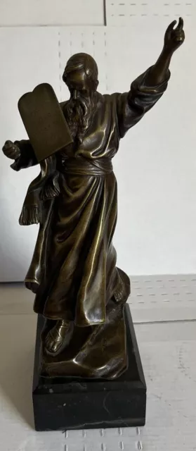 Antique Bronze Statue/Signed O.Gladenbeck/Moses/Germany C.1890/Woodtke. Fec
