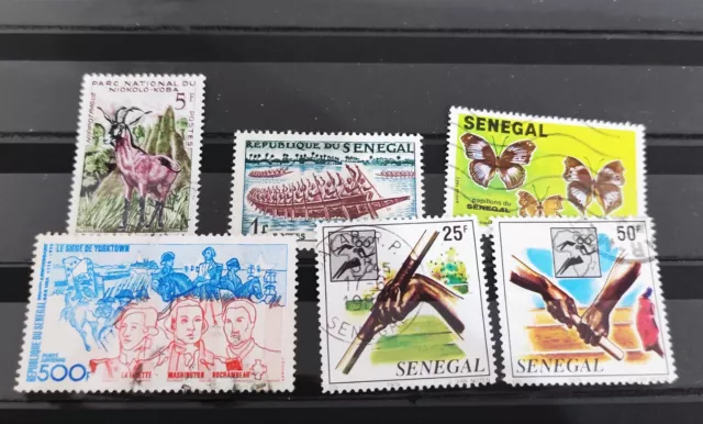 6 Briefmarken Senegal