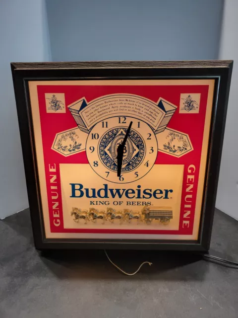 Budweiser King Of Beers Lighted Clock