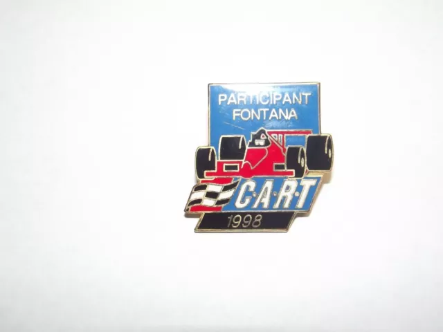 Participant Fontana Cart 1998 Race Car Lapel Pin Hat Vest Vintage