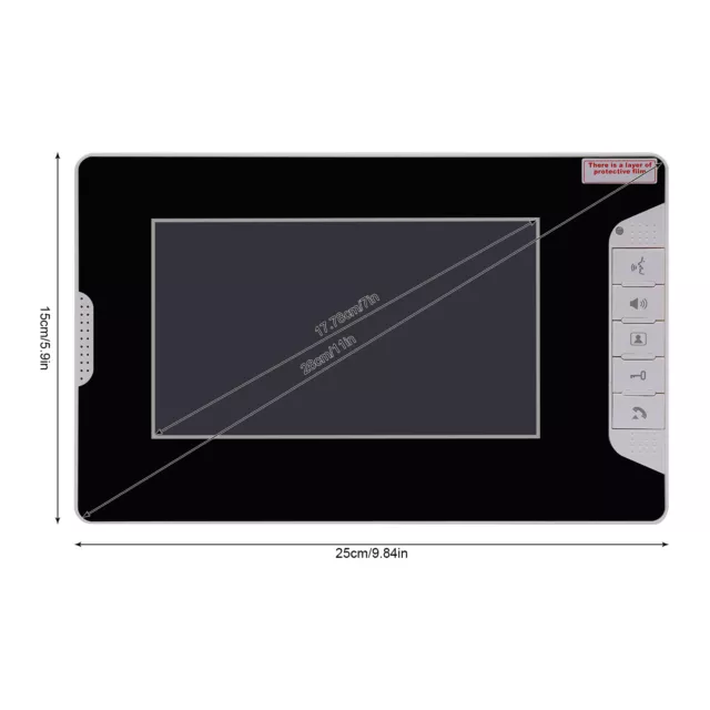 VIDEO INTERCOMUNICADOR PUERTA 7" Monitor con CÁMARA TIMBRE PUERTA 2 CASA FAMILIAR DE 3