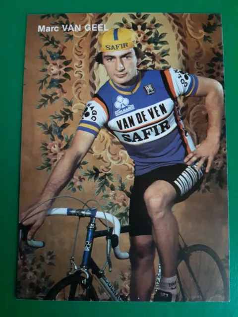 CYCLISME carte cycliste MARC VAN GEEL équipe SAFIR VAN DE VEN 1984