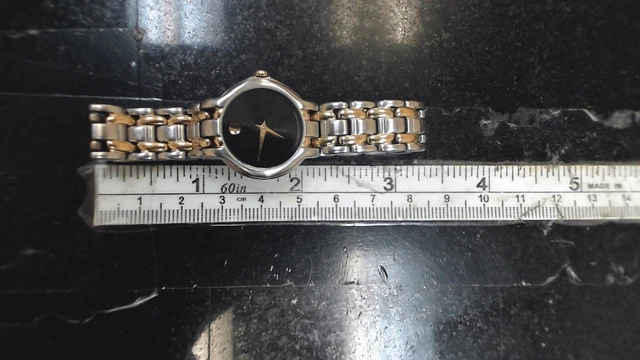 Ladies MOVADO 84-E4-9824  Black Museum Dial  S/S Quartz Watch