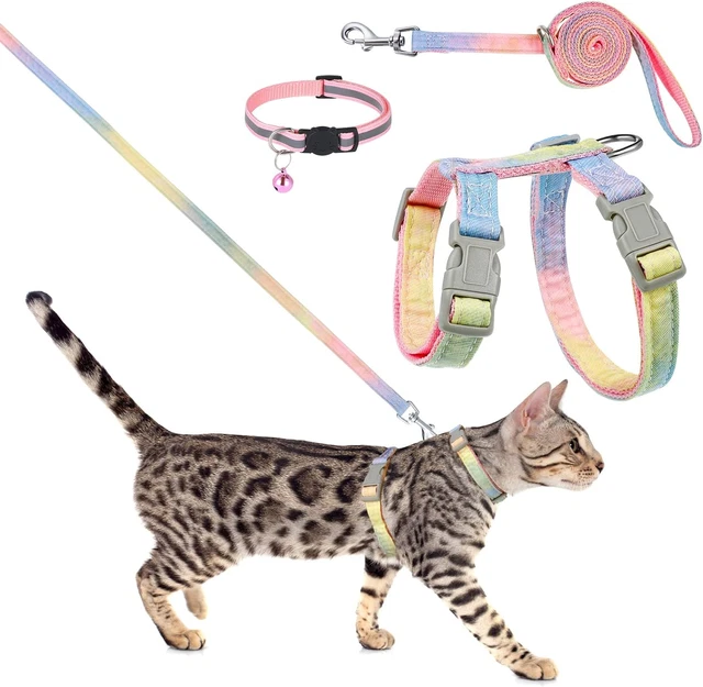 Pinenuts Cat Harness and Lead Set, Escape Proof Cat Harnesses and Leash Soft Cat