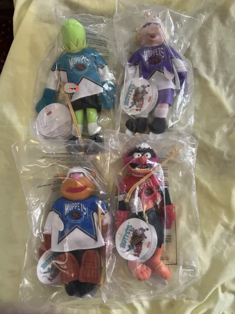 McDonalds Jim Henson Muppets Set 4 NHL  Figures Kermit Animal Piggy Fozzie MIP