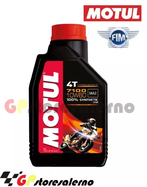 1 Litro Olio Motore Motul 7100 10W60 4T 100% Sintetico Moto Racing