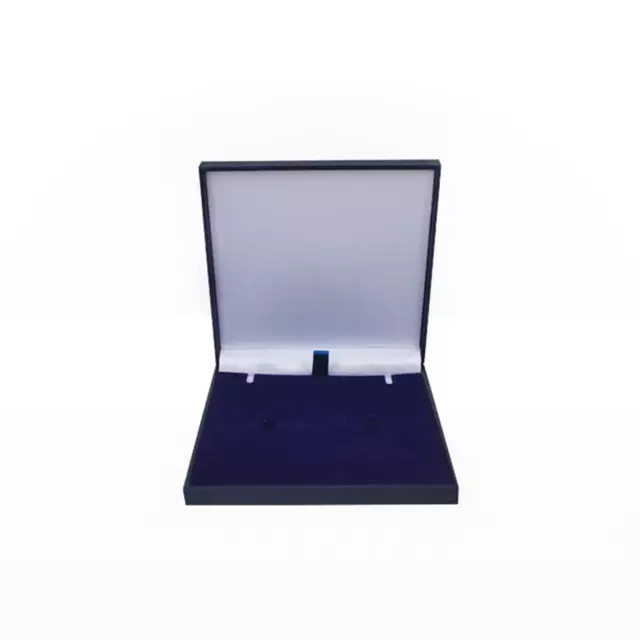 SLIMLINE 95mm Dark Blue Leatherette Necklace Jewellery Presentation Display Box 2