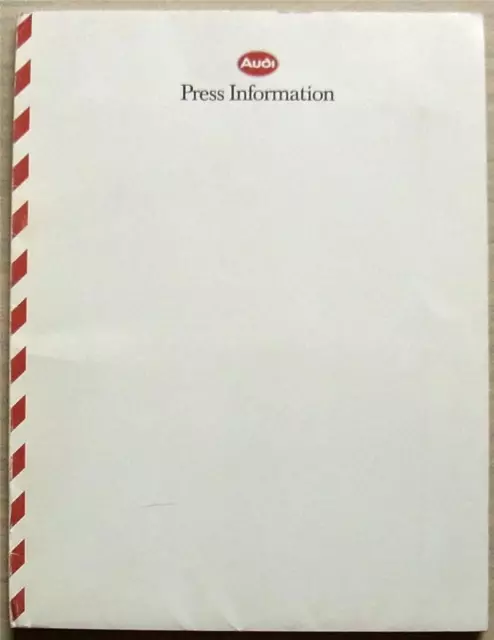 AUDI COUPE QUATTRO Car Press Information Media Kit Pack Photos 1988