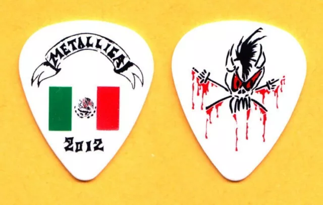 Metallica Kirk Hammett Scary Guy Mexico White Guitar Pick - 2012 Tour