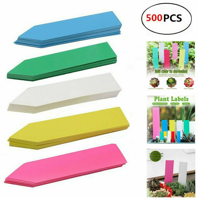 500 Etichette Per Piante In PVC Multicolore - 10x2 Cm Impermeabili Per Orto, Semi E Erbe Aromatiche