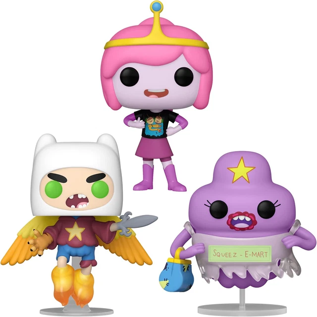 Funko Pop Lotto Pacchetto Di 3 Adventure Time - Lumpy Spazio Princess,Finn & Più