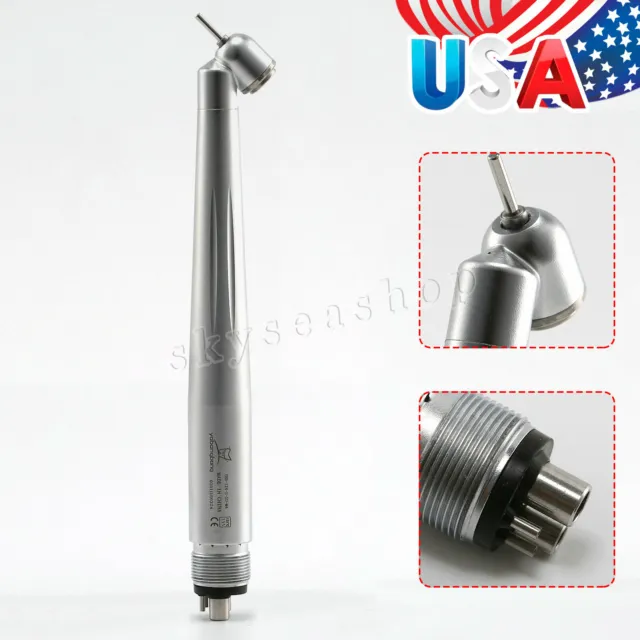 Dental 45 Degree Surgical Push Button High Speed Handpiece 4 Hole for NSK GO