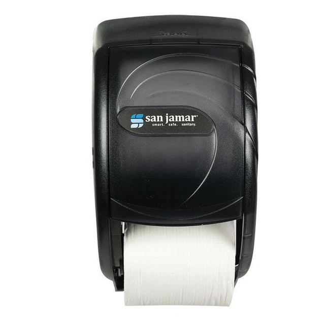 San Jamar R3590TBK Oceans Black Pearl Duett Bath Tissue Dispenser