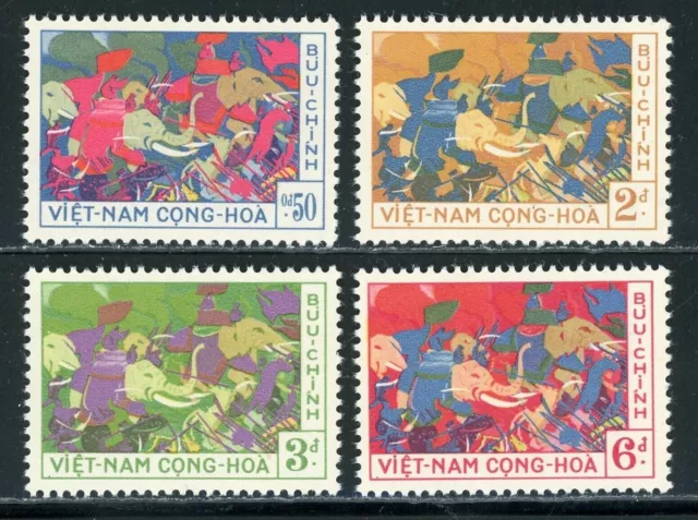 1959 South Viet Nam - Sc #108-11 - MH - Trung Sisters Elephant stamp set