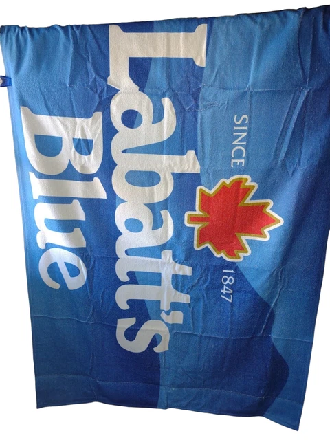 LABATT BLUE OFFICIAL CANADIAN IMPORT BEER Beach Man Cave Bar TOWEL NEW 34"x 54