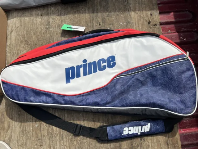 Prince Tennis Bag 6 Pack (Red, White and Blue) BNWT