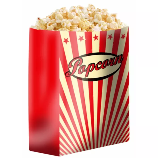 Popcorntüten Poppy Retro Papier 100% recyclebar 50 Stück.  Gr. 3 ( 8x14x22cm)