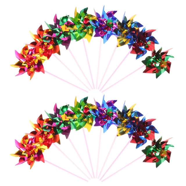 100 Pcs Kleines Windmühlenspielzeug 30x15cm Plastik Kind