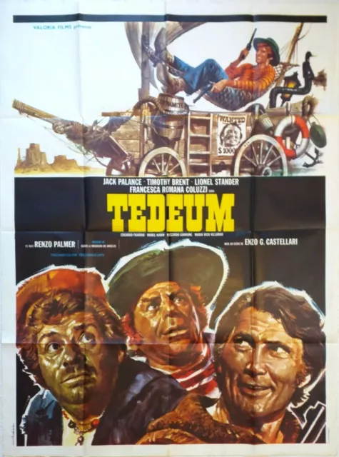 affiche cinéma western TEDEUM JACK PALANCE - 120 x 160 cm